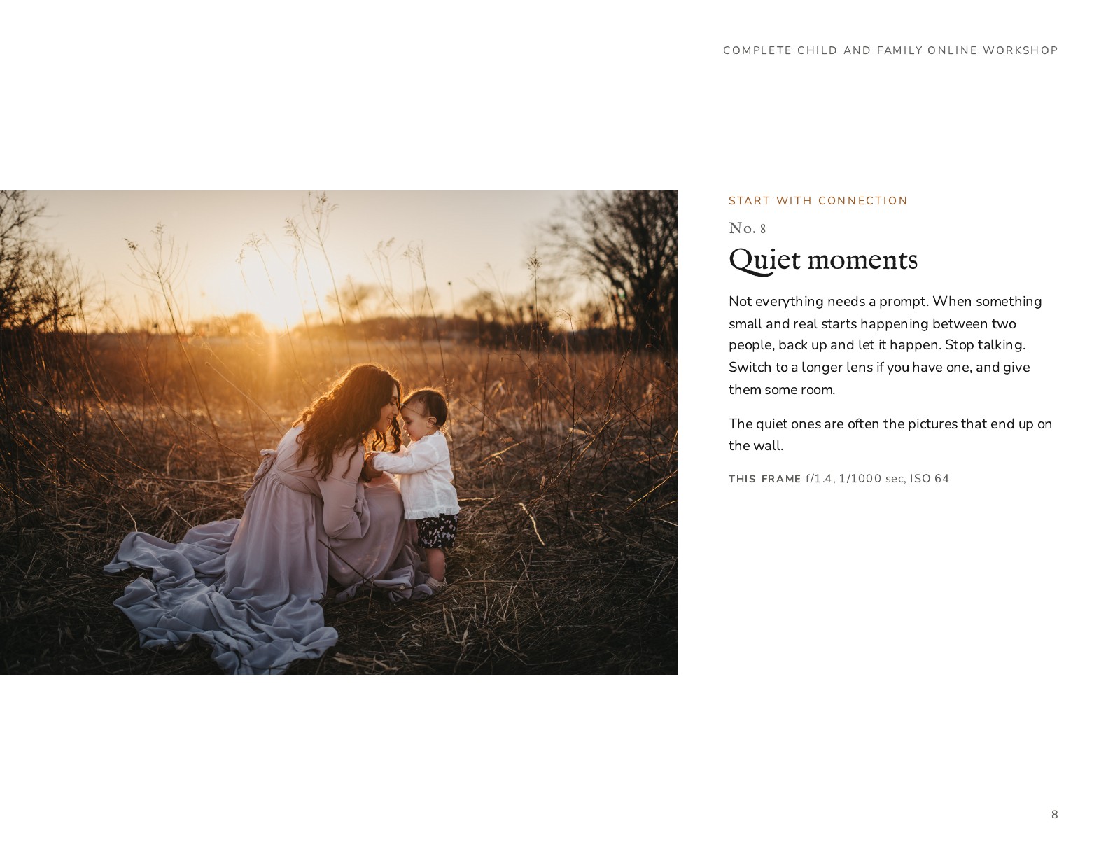 A spread from the Family Posing Guide