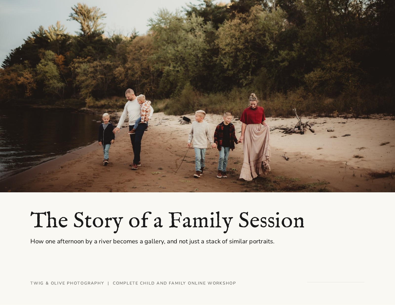 Family Session Story guide cover