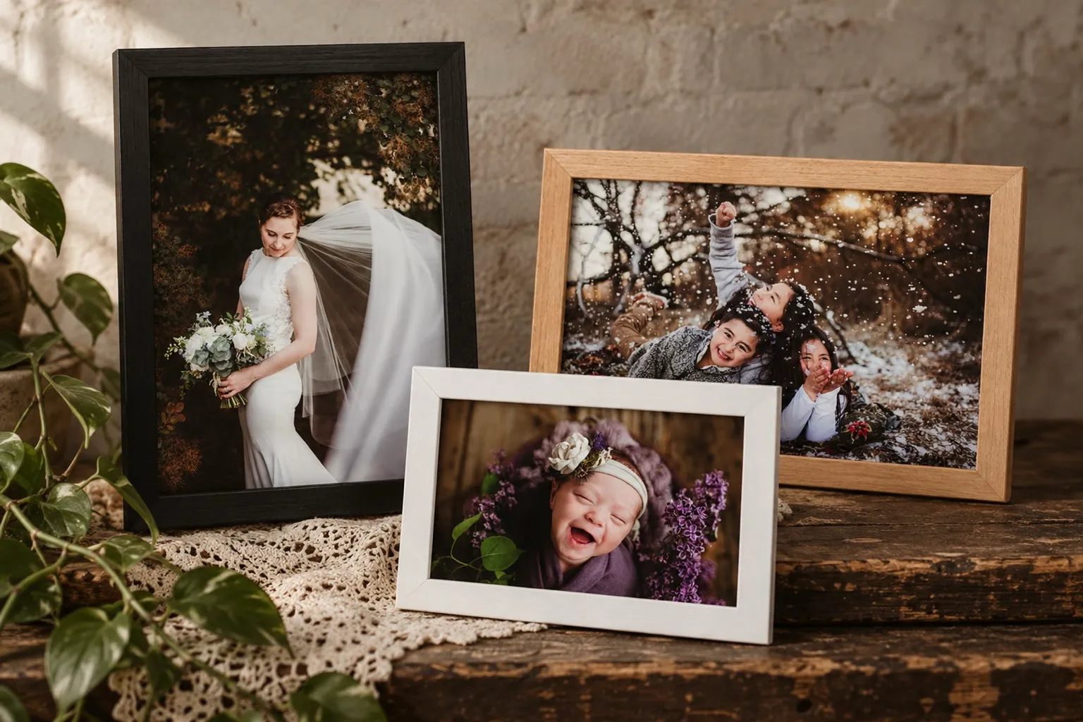 Framed portrait display collection