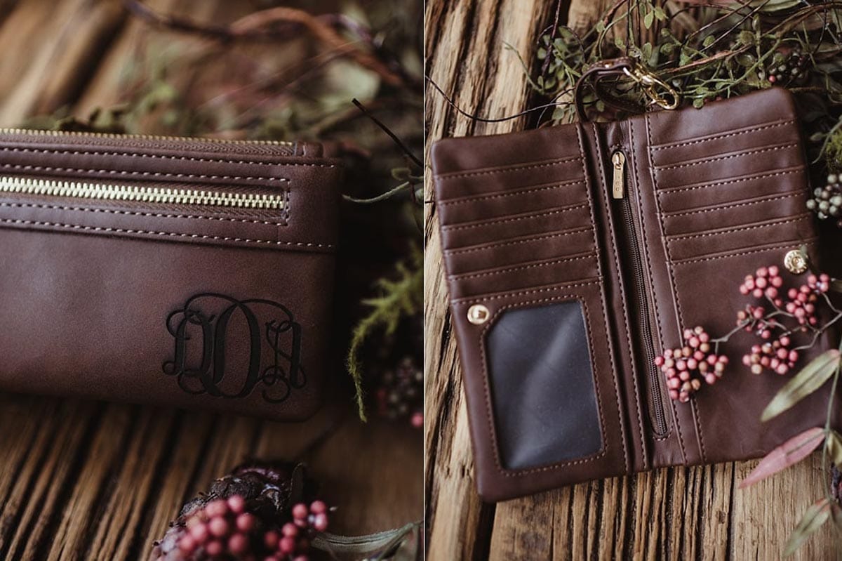 Monogrammed Leather Wallet