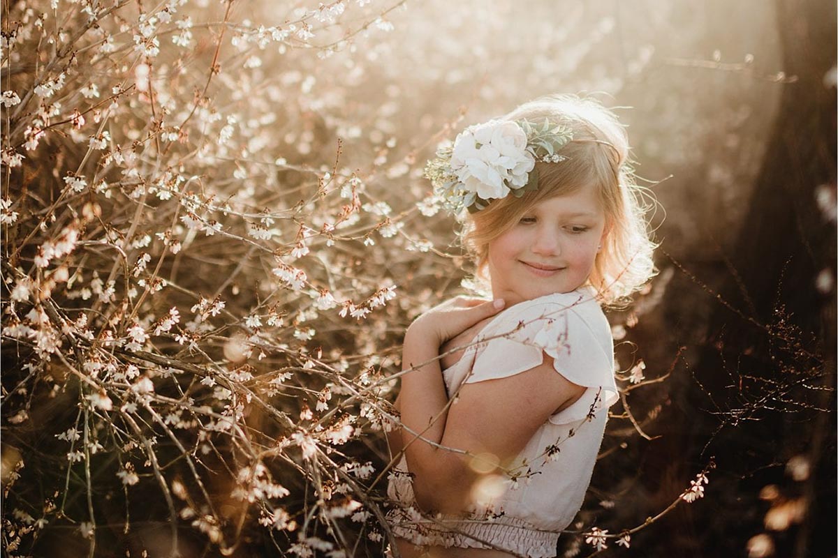 Little Girl in Floral Crown