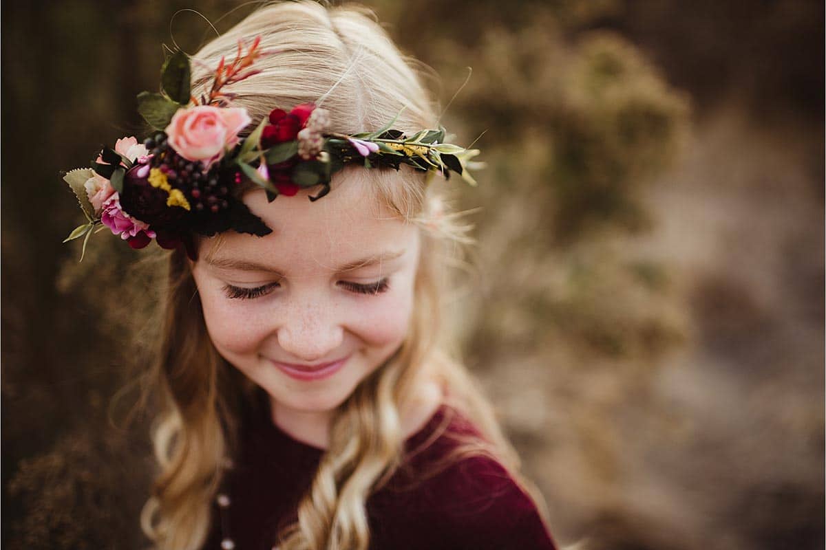 Little Girl in Floral Crown