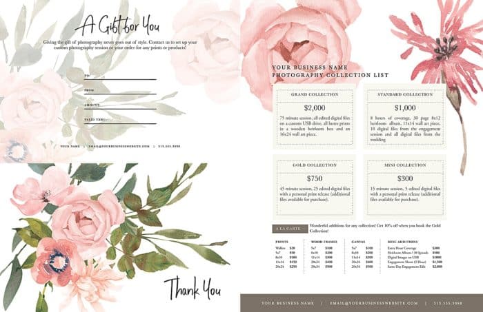 floral photography branding