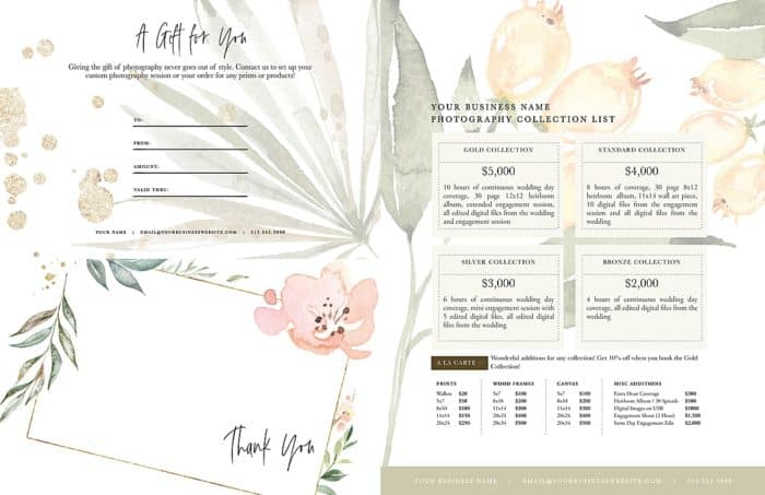 watercolor floral photography branding