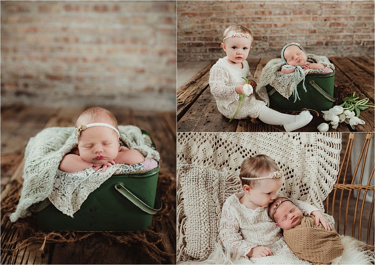 Spring Newborn Session with Sister
