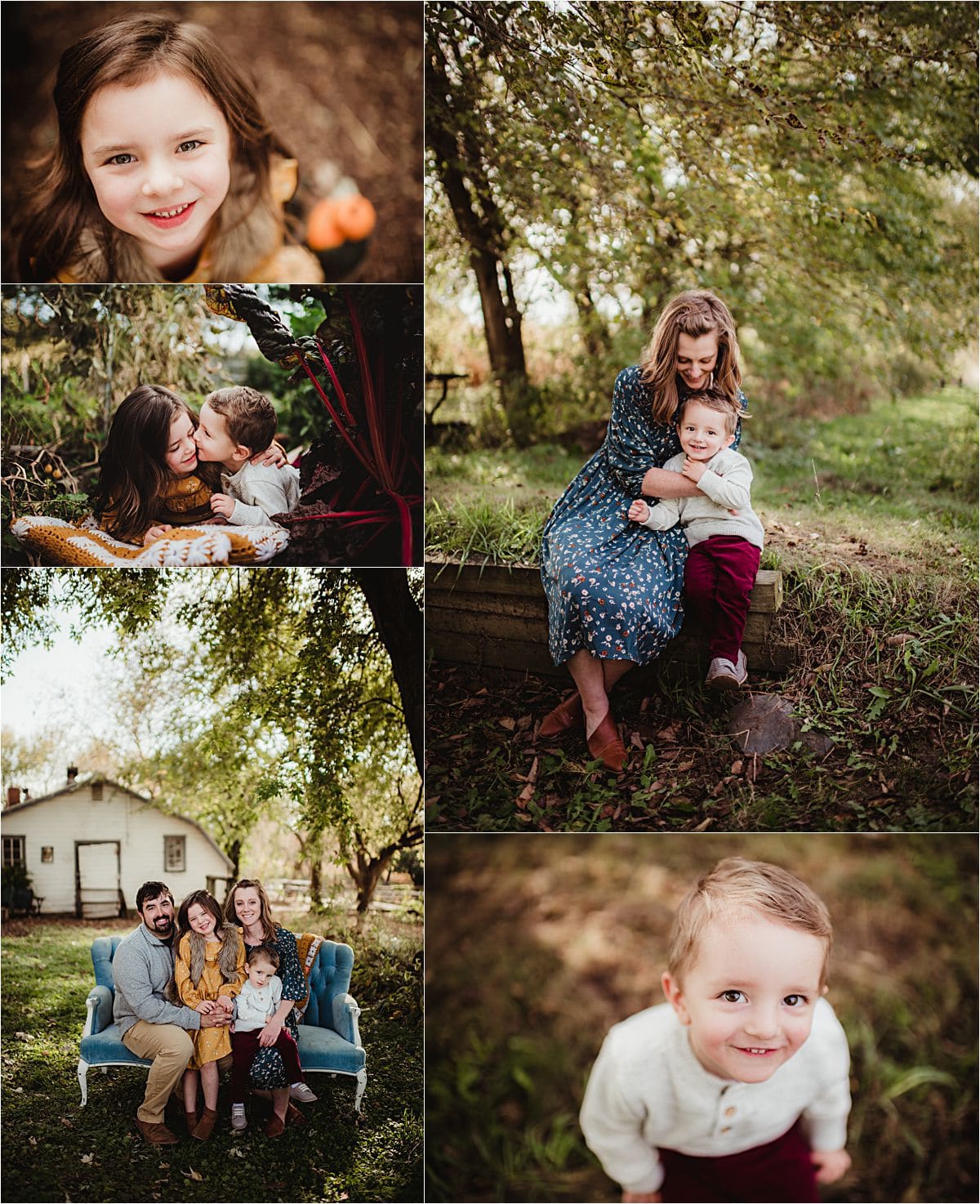 Outdoor Family Farm Session Family in Nature