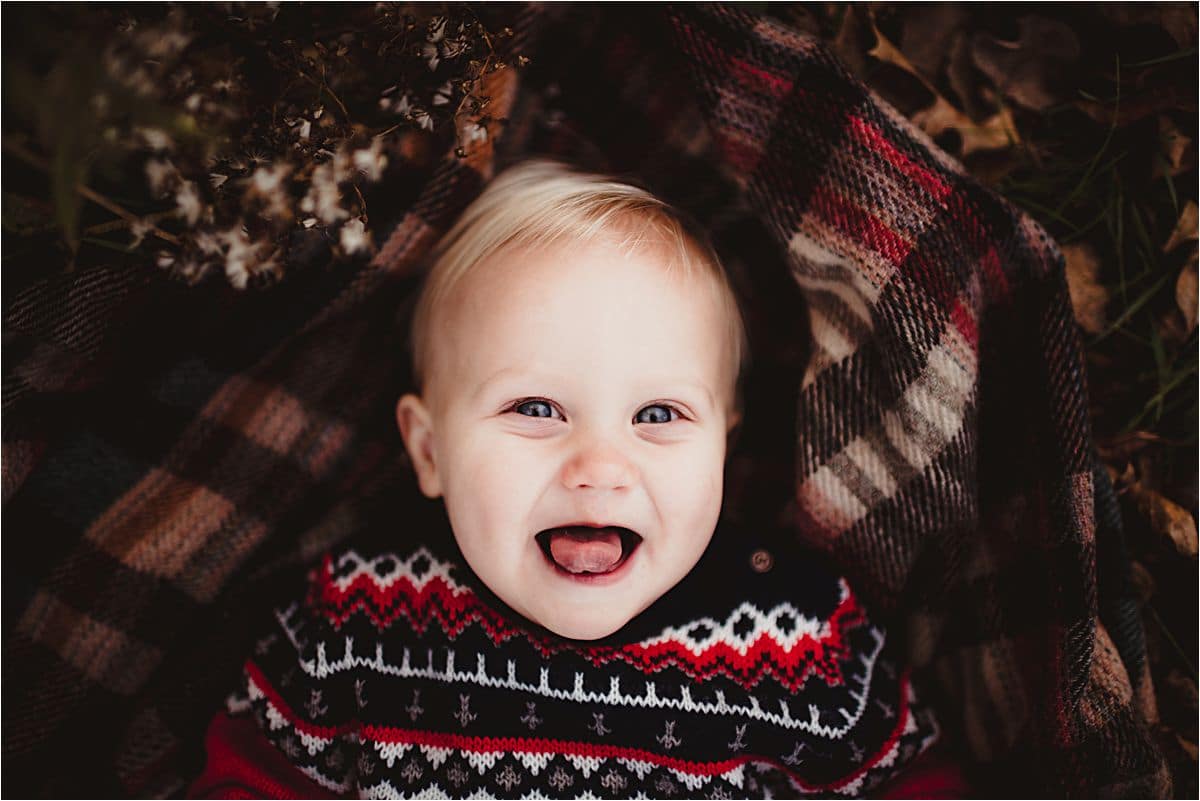 One Year Old Milestone Session Close Up Smile