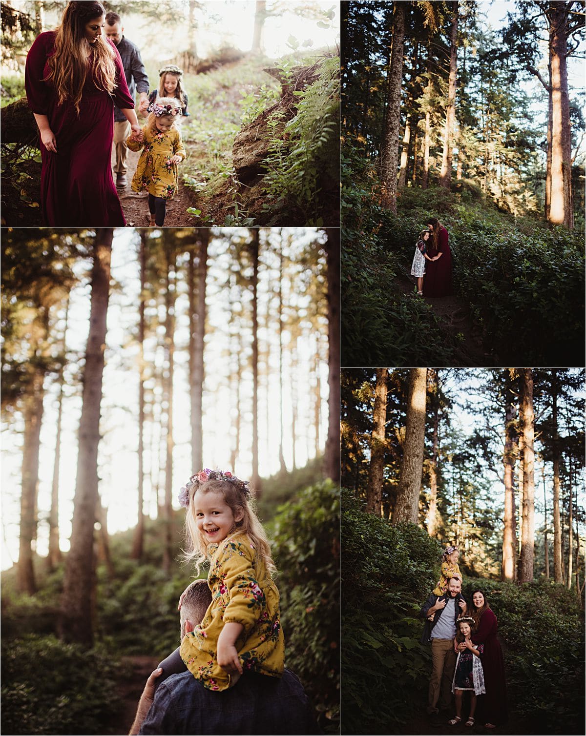 Coastal Family Session in Woods