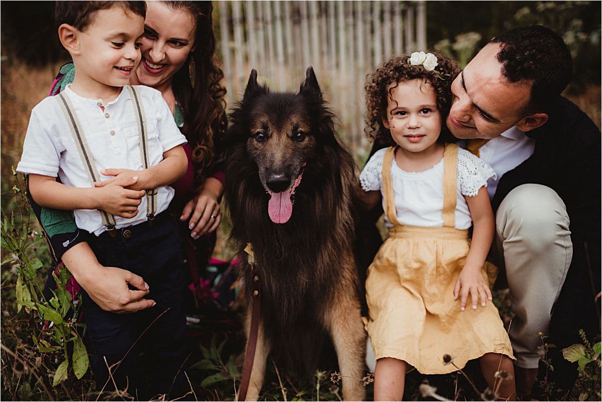 Family with Dog