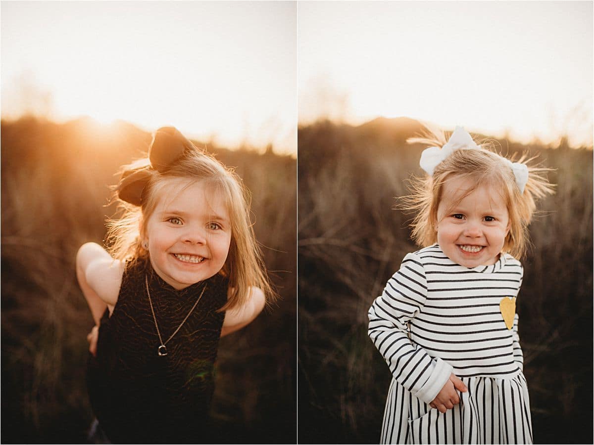 Sunset Mountain Session Portraits of Girls