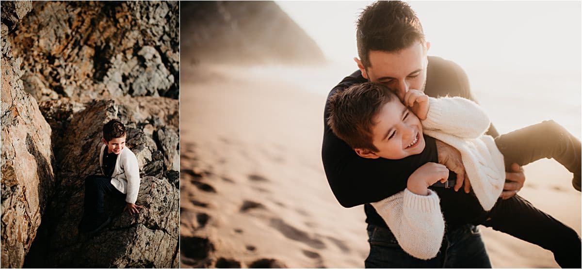 Sandy Cove Family Session Dad and Son