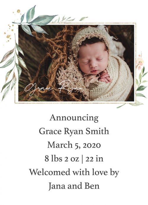 birth announcement