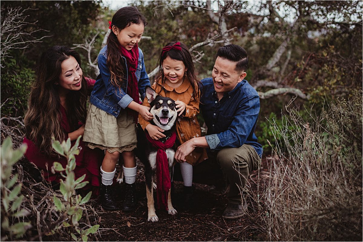 Hilltop Family Session Family with Dog