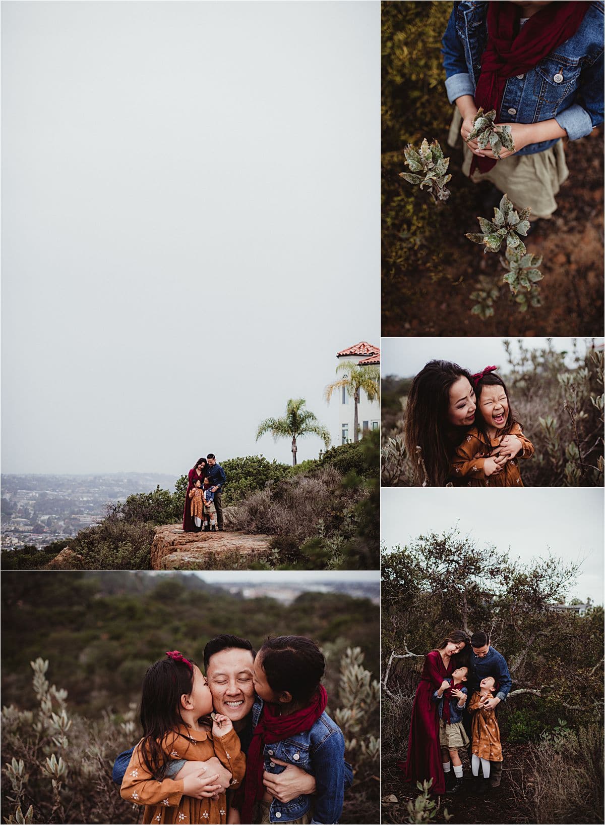 Hilltop Family Session Family Collage