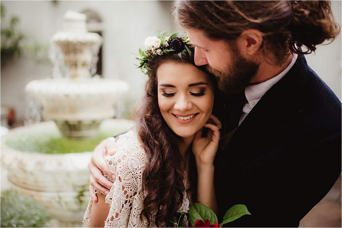 Groom Hugging Bride