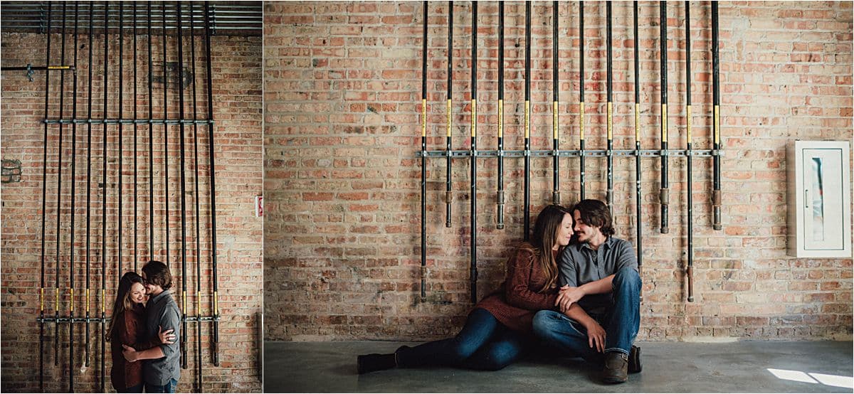 Industrial Couple's Session Couple Near Wall