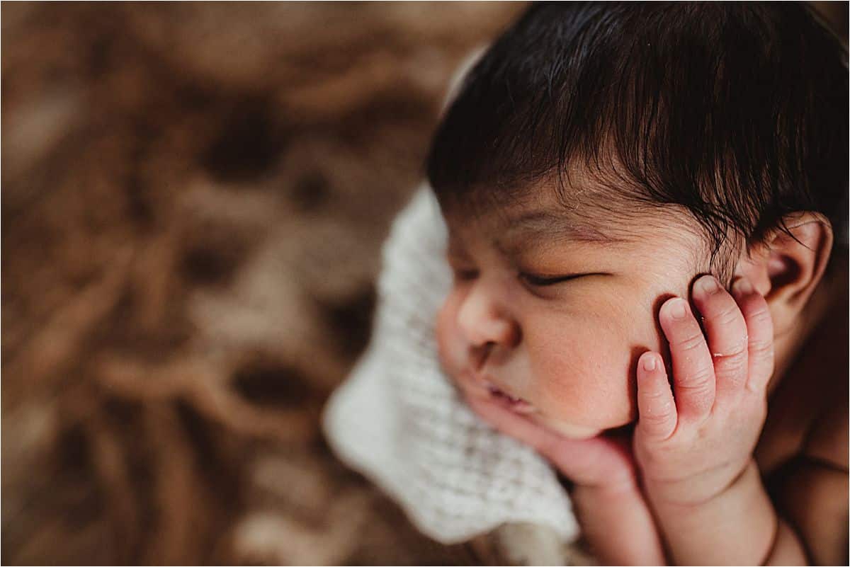 Newborn Boy Close Up Face