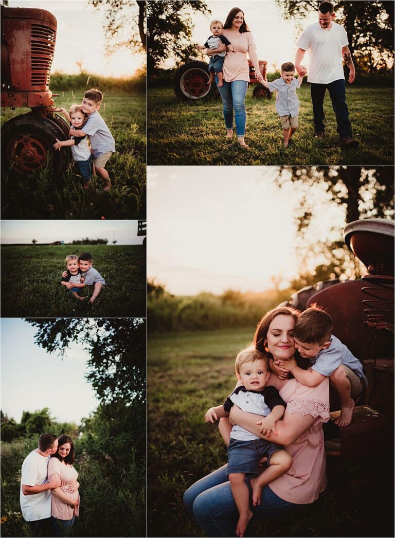 Farmstead Family Session at Schumacher Farm Park Waunakee, WI