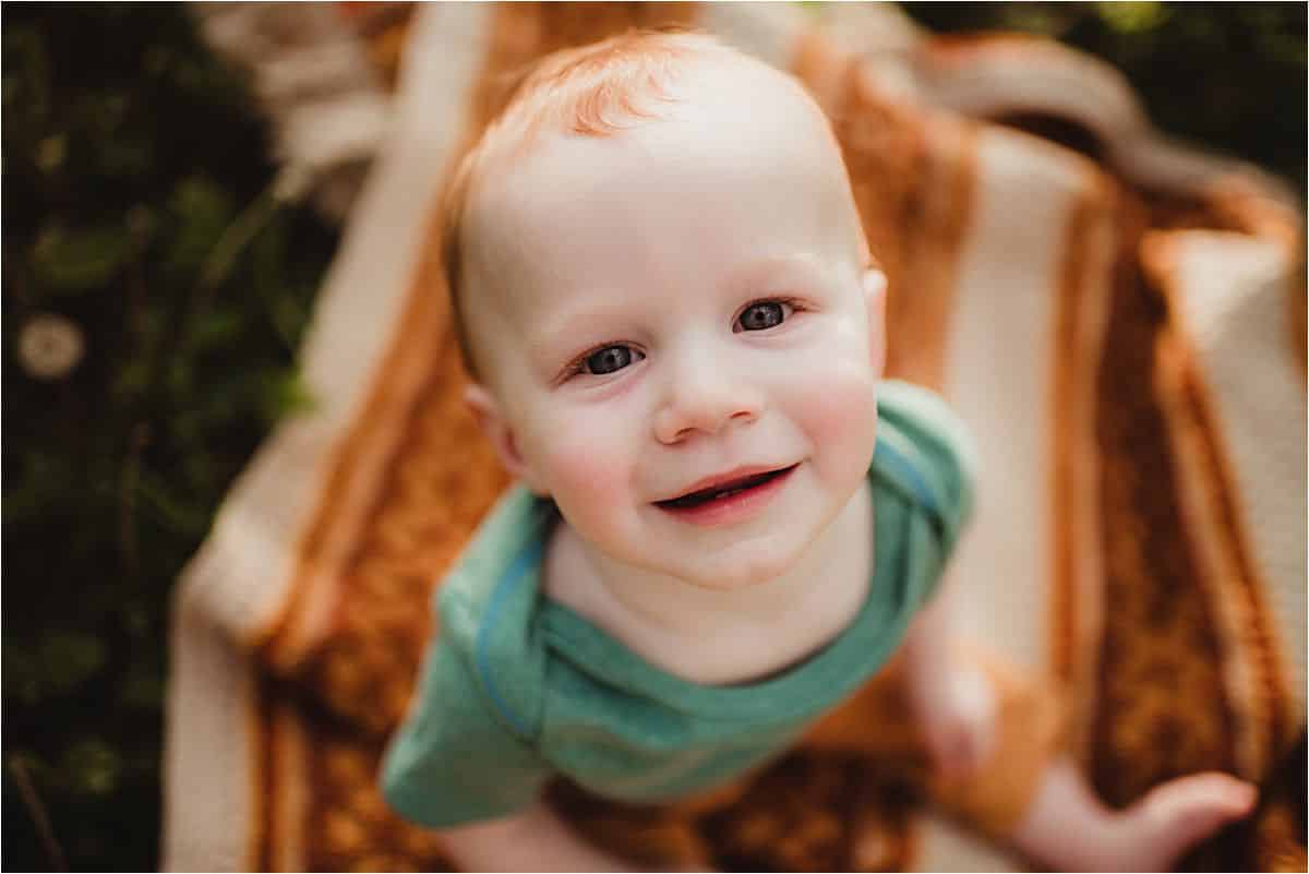 Close Up Baby Boy Smiling