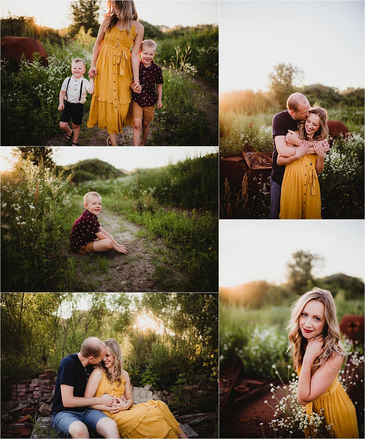 Wildflower Family Session Mama with Kids