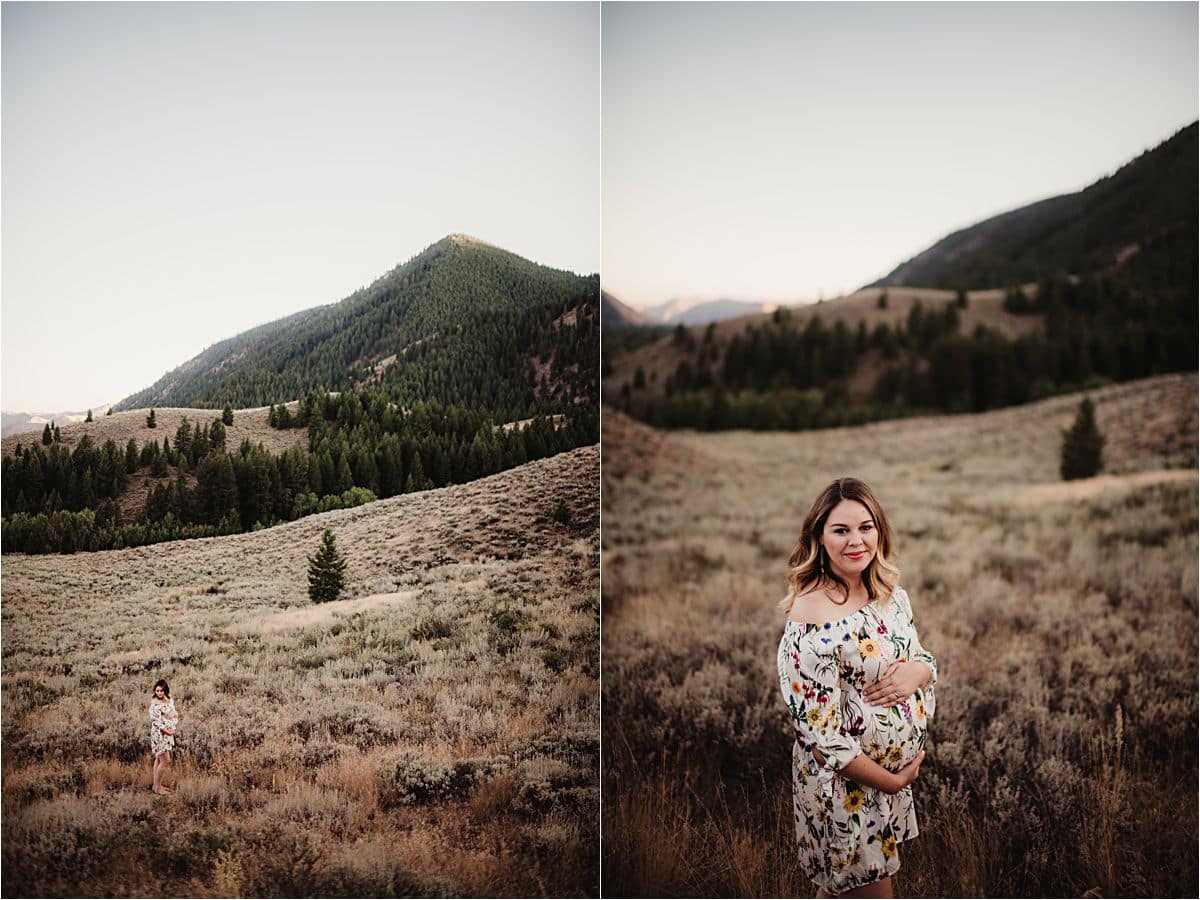 Pregnant Mama Mountain Backdrop