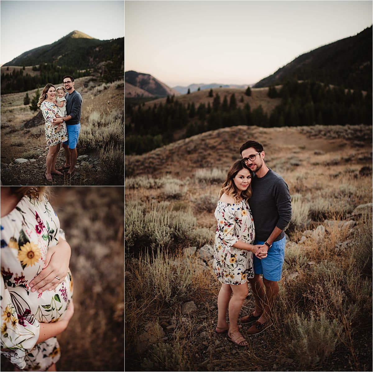 Sunset Valley Family Session Collage Family Snuggles