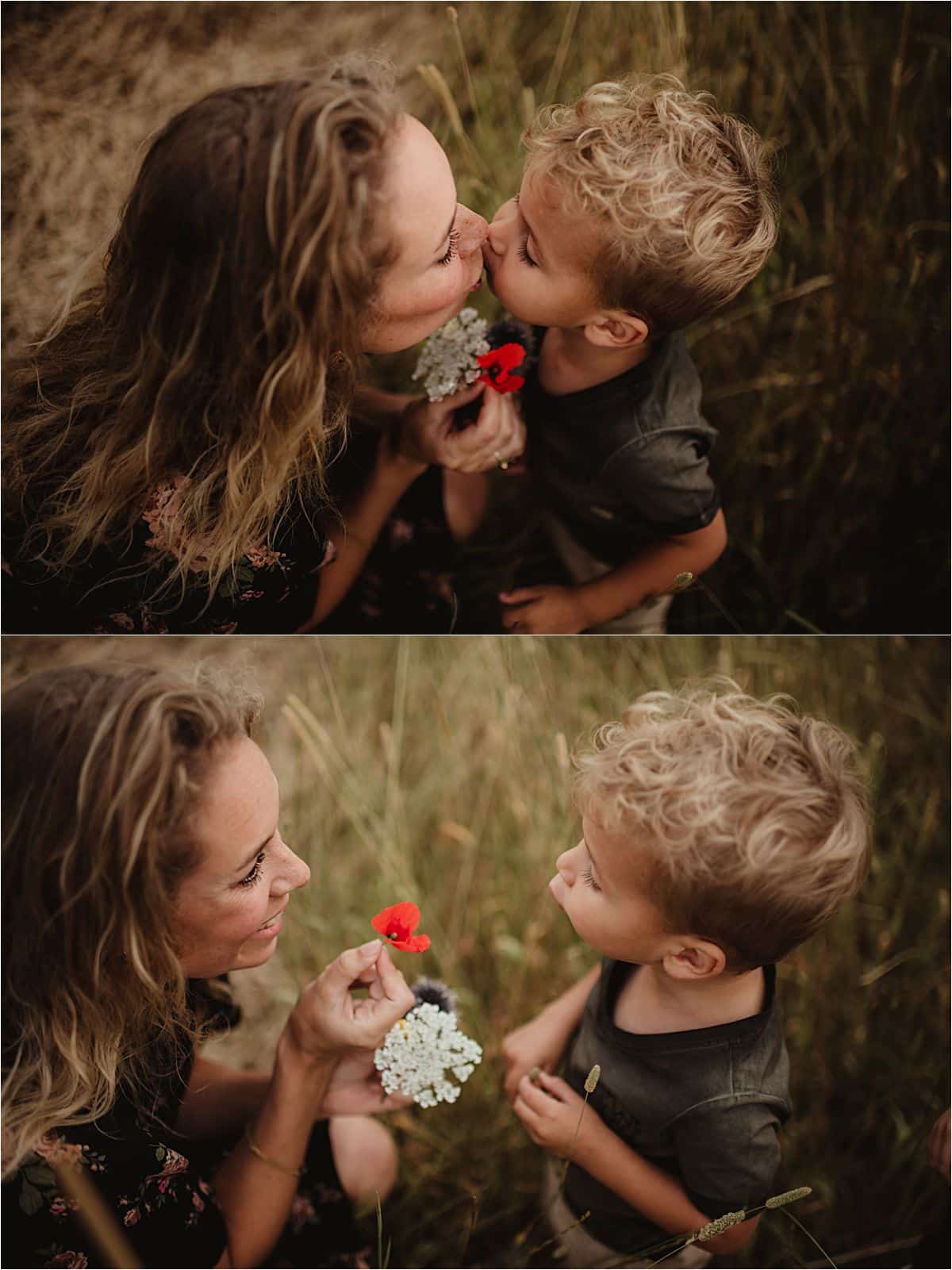 Moody Skies Family Session Mama with Son