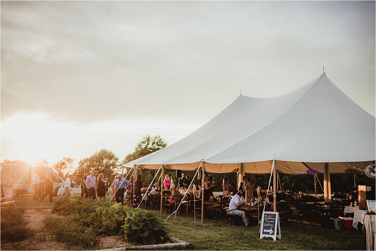 Reception Tent at Sunset