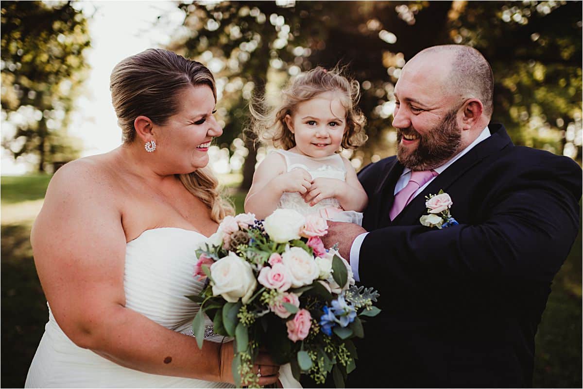 Bride and Groom with Daughter