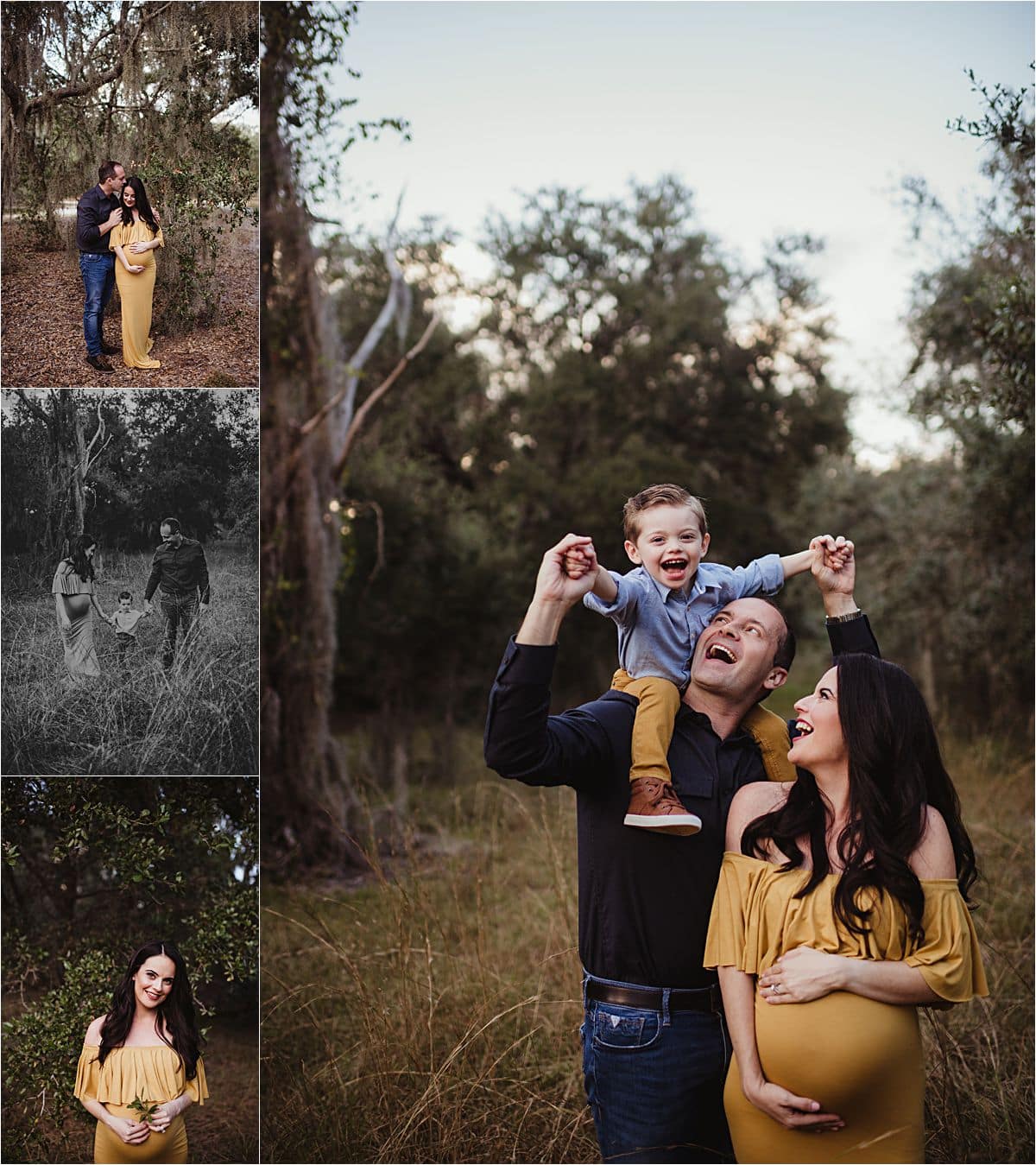 Fall Maternity Family Session Collage Maternity Family