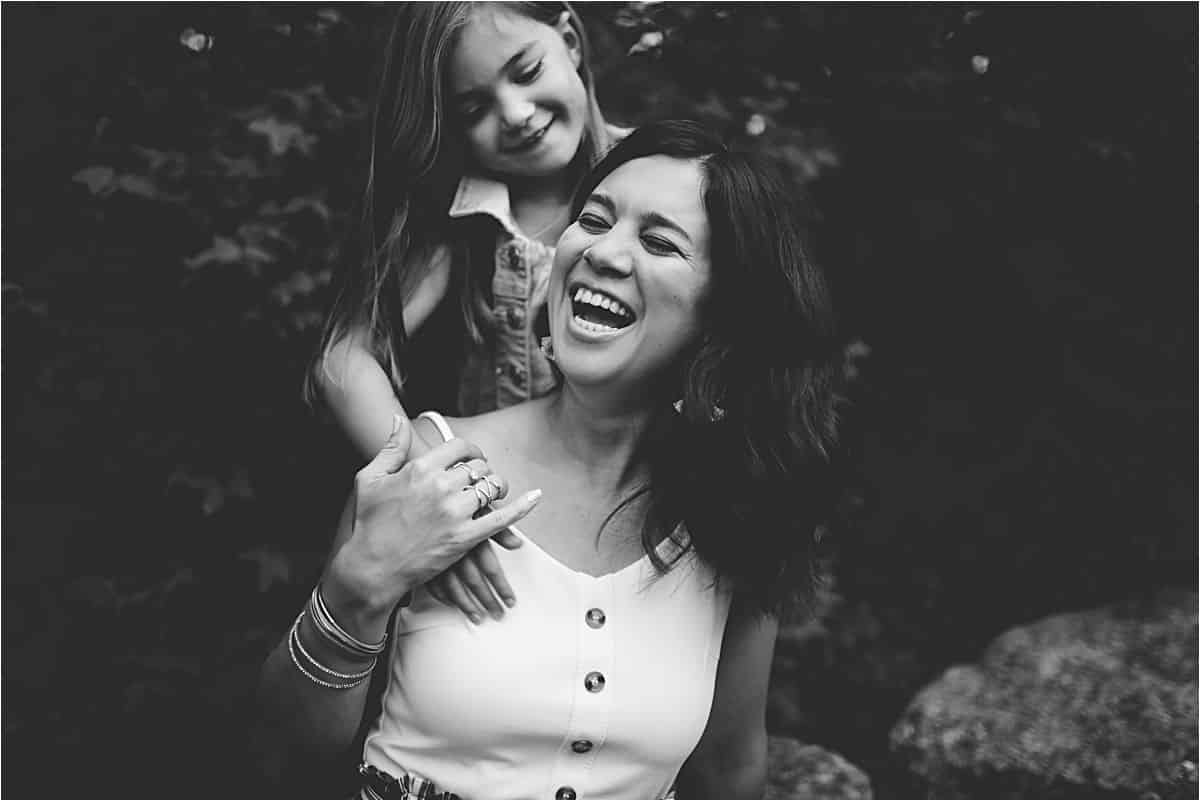 Mom and Daughter Laughing