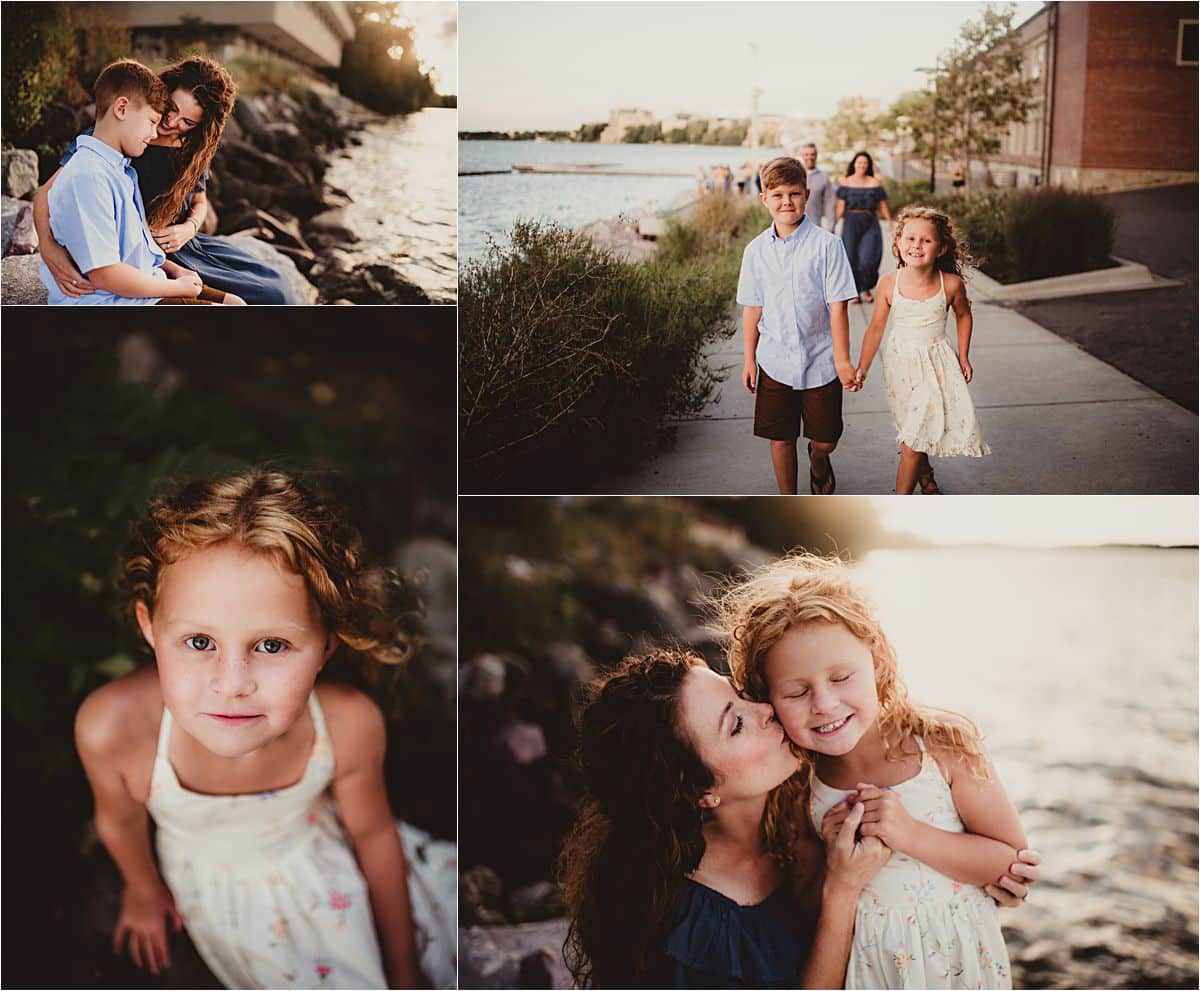 Campus Family Session Collage Family by Water