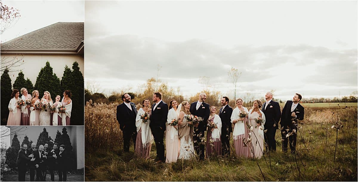 Blush and Navy Wedding Party