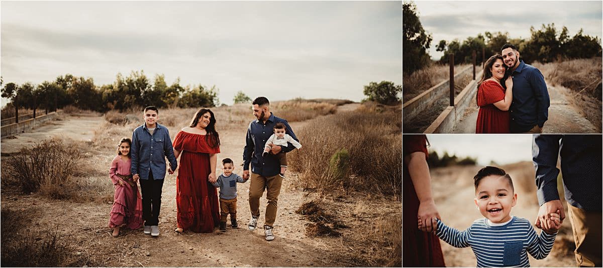 Collage Family on Path