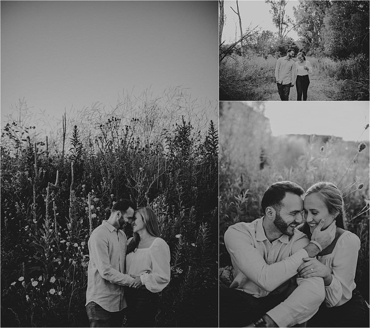 Black and White Collage of Couple
