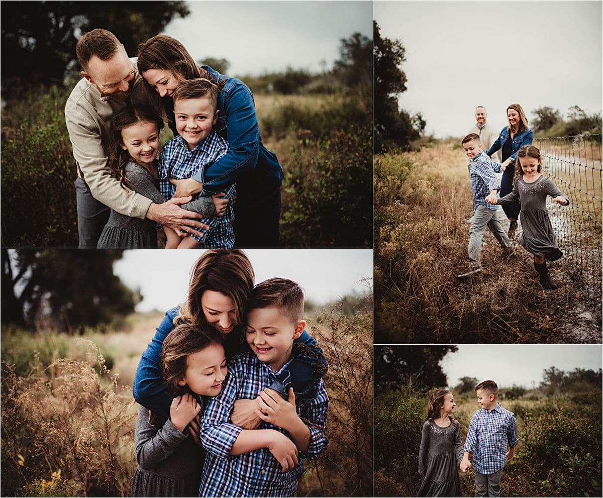 Florida Forest Family Session Collage Snuggling