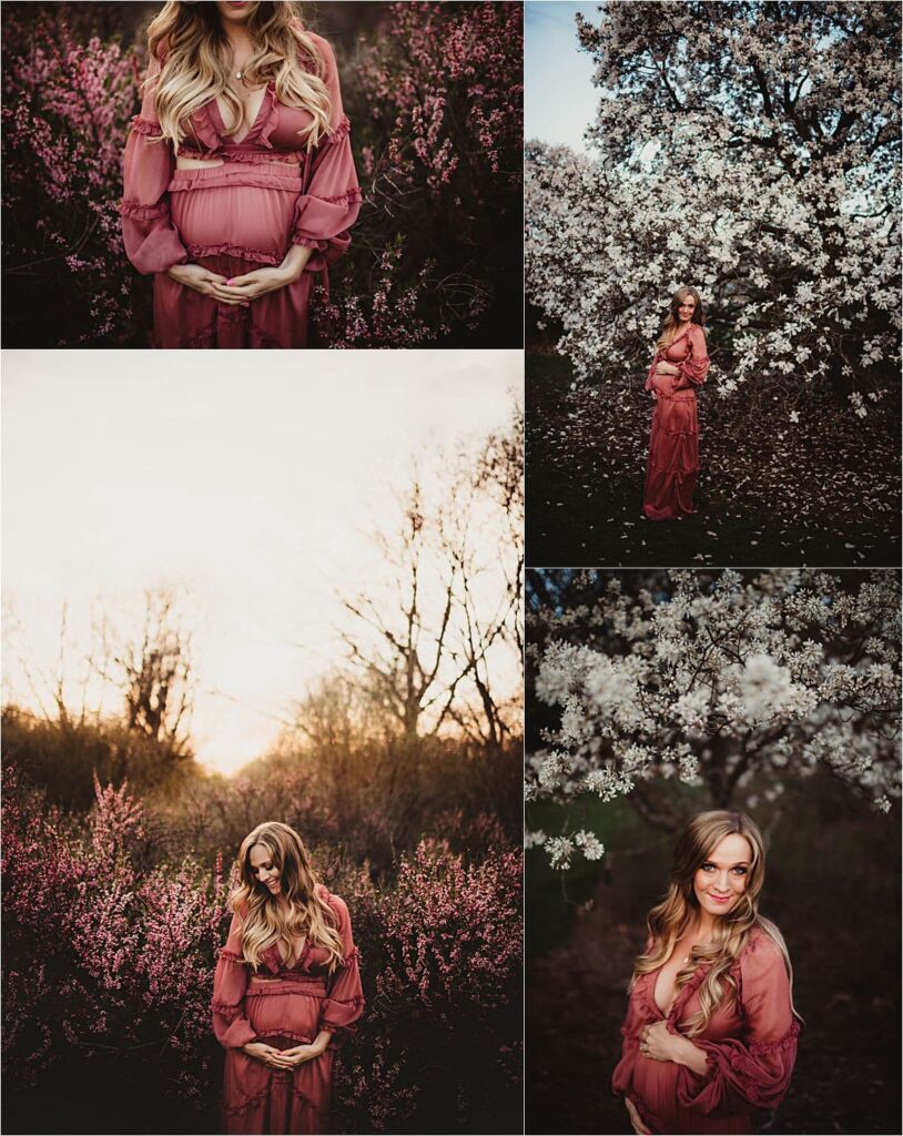 Spring Maternity Session Mama Collage