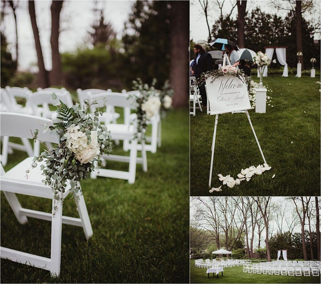 Blush and Ivory Wedding Ceremony Details 