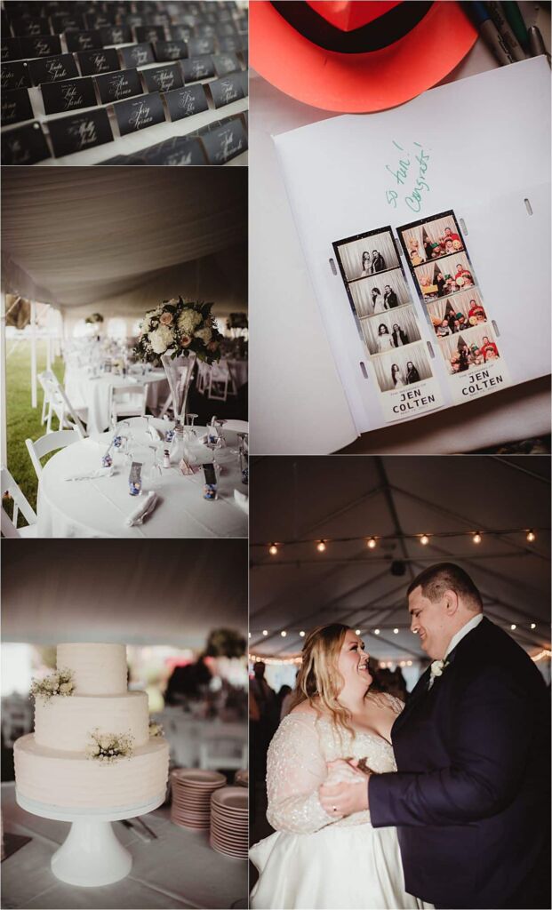 Blush and Ivory Wedding Reception Details and First Dance