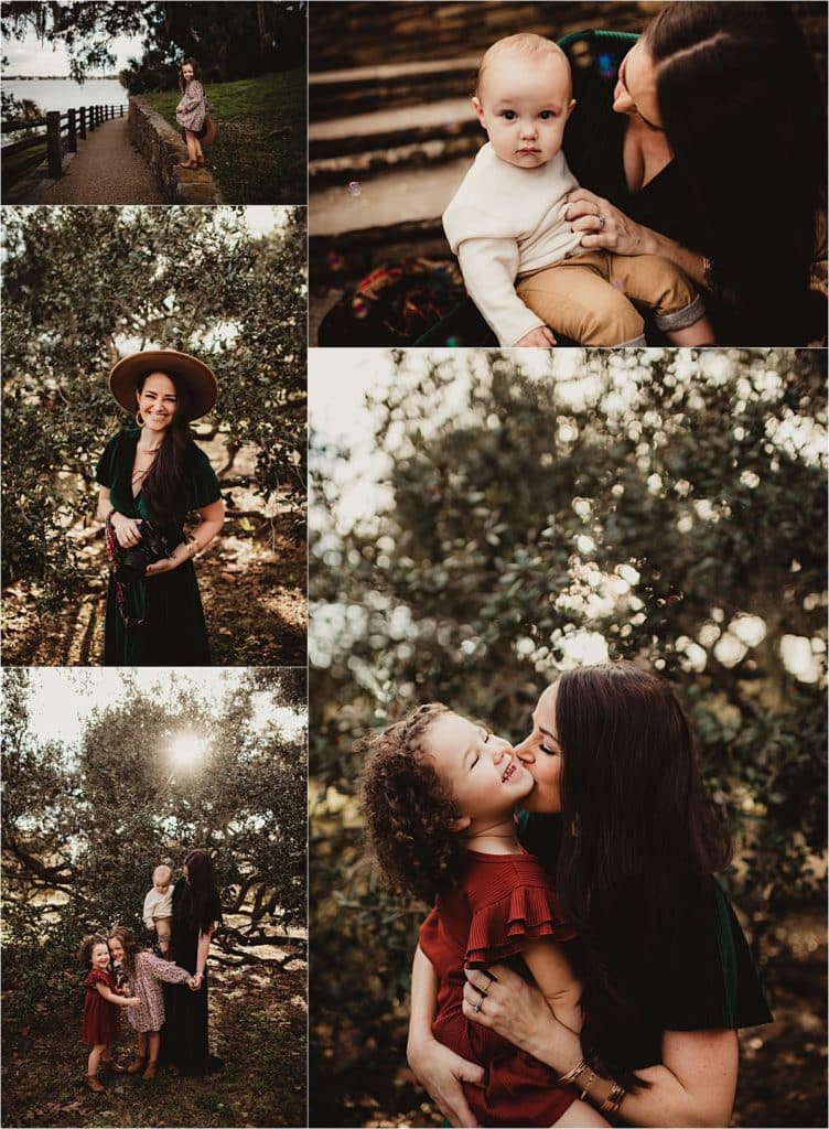 Florida Family Portrait Session Collage Mama with Kids