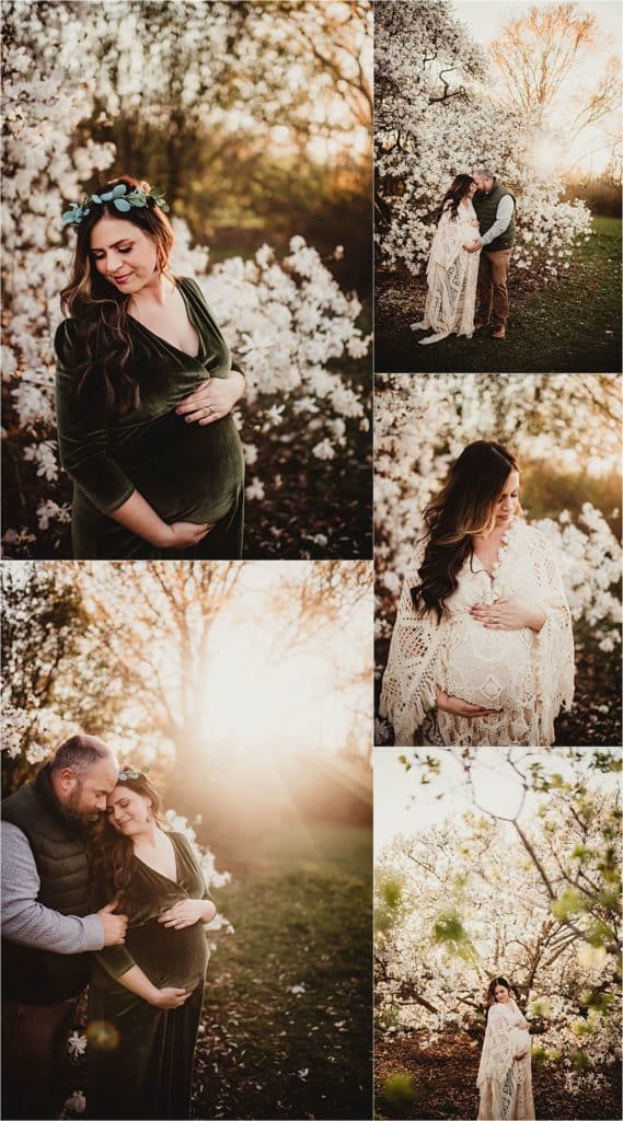 Collage Maternity Mama in Spring Blooms