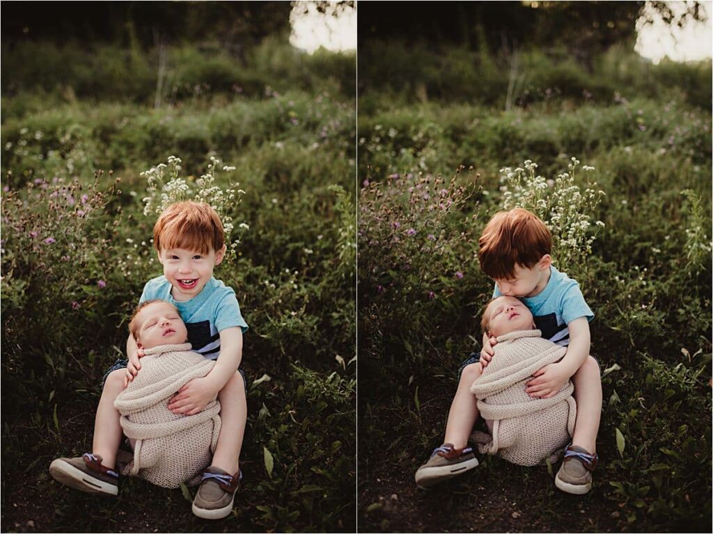 Brother with Newborn Boy