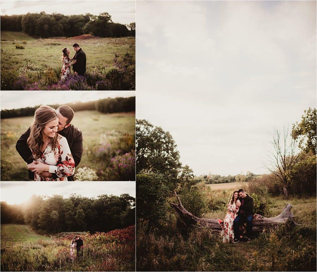 Collage Couple in Field