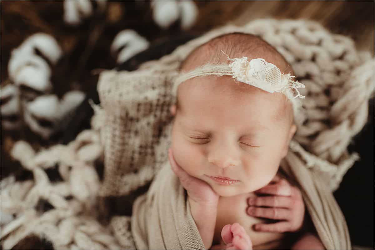 Newborn Girl in Headband