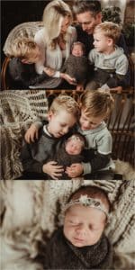 Fall Newborn Studio Session with Family 