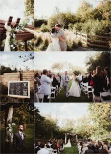 Navy and Cranberry Fall Wedding Ceremony
