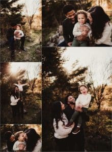 Late Fall Sunset Session Collage Family 