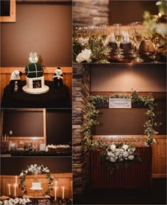 Cranberry and Gold Wedding Reception Details 