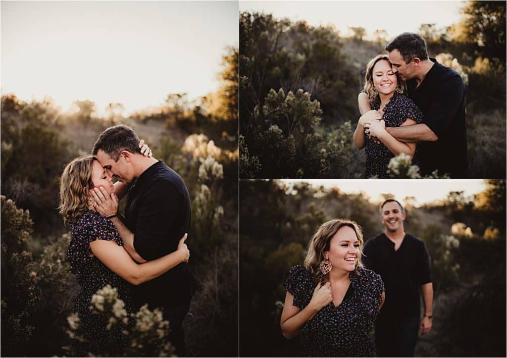Engagement Family Session Collage Couple Snuggling 