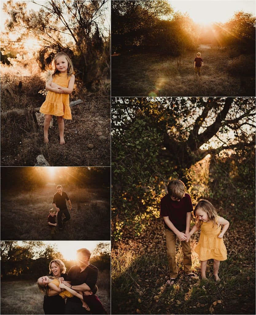 Engagement Family Session Collage Family with Kids
